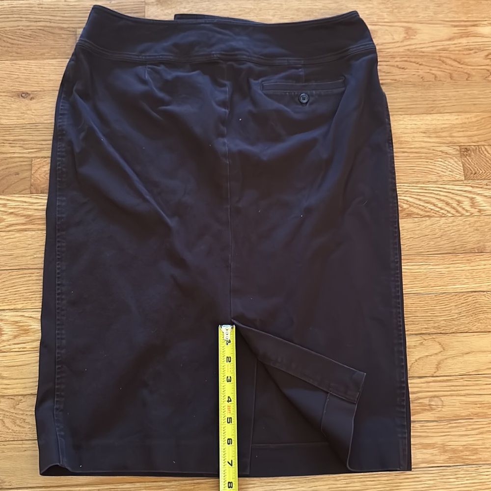 Beautiful brown cotton/elastane Ralph Lauren skirt with leather accents in EUC - Picture 7 of 10